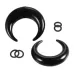 Ausų tunelių išplėtėjų rinkinys Moon Black; 2mm, 3mm, 4mm, 5mm, 6mm, 8mm, 10mm